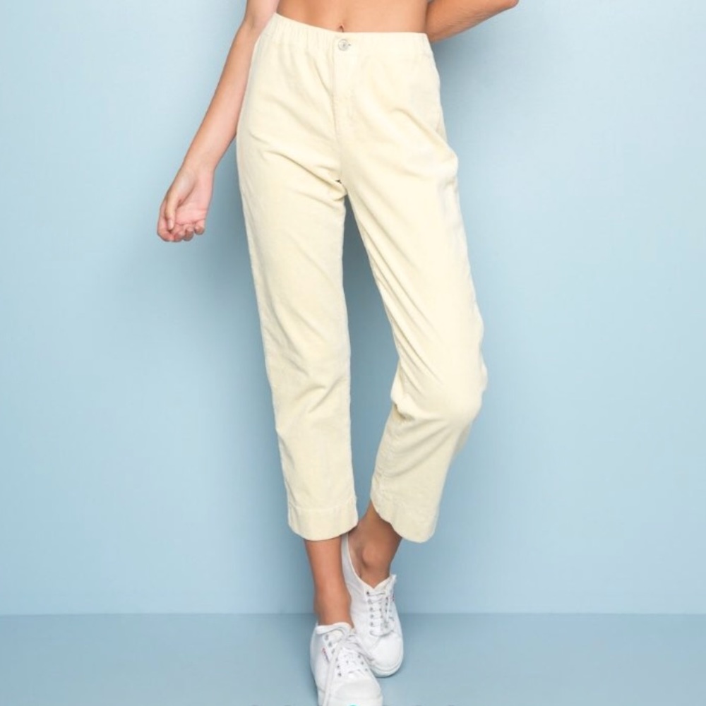 Brandy Melville Yellow Corduroy Pants
